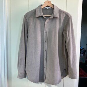 Tibi Ultrasuede Charlie Slim Men's Shirt